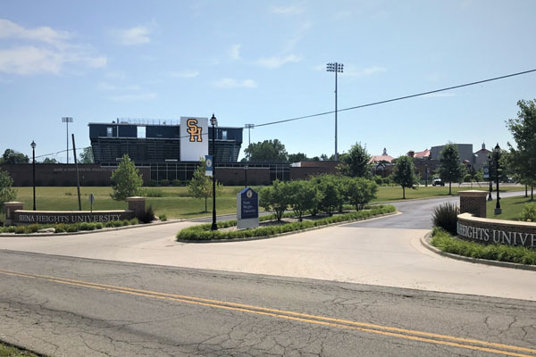 Parking Lot Entrance off of Oakwood Rd.